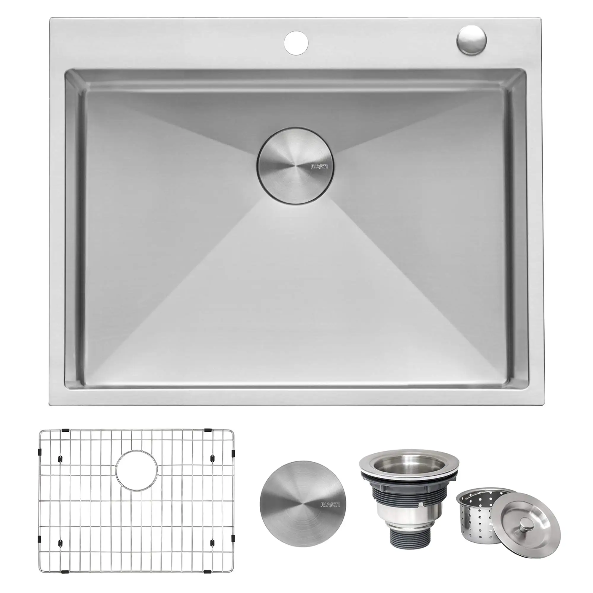 28-in 16-Gauge Tight-Radius Topmount Kitchen Sink - RVH8008