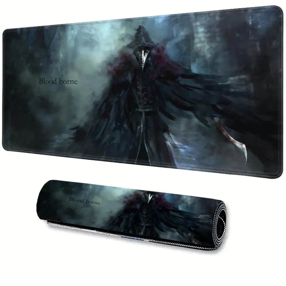 

Bloodborne Large Gaming Mouse Pad Office Laptop Accessories Anti Slip Mousepad PC Anime Cartoon New HD Desk Mat 900x400 Carpet