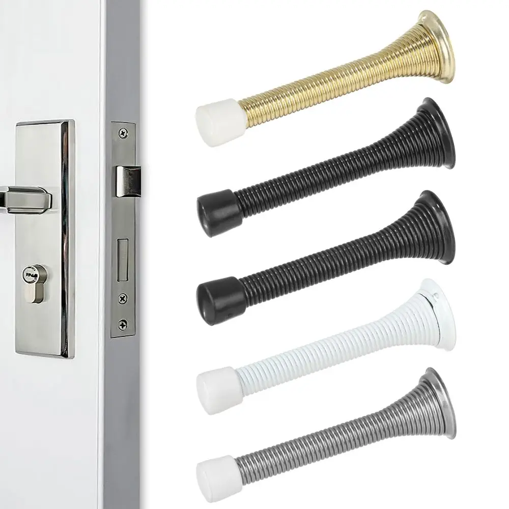 Iron Spring Door Stopper Door Stop Wall Decorative Door Stopper Protect Doors & Wall Household Anti-Collision Door Stopper image 2