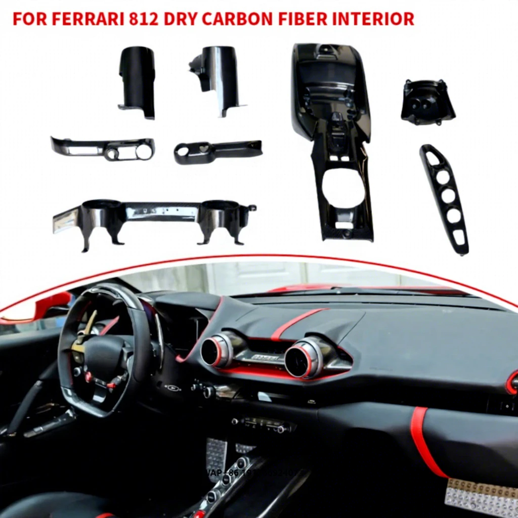 New Model Dry Carbon Fiber OEM Style Car Auto Parts Car Interior Kit for 812 InteriorKits
