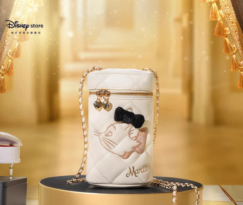 

Оригинальная официальная платиновая вечерняя серия Disney Marie Cat, цилиндрическая сумка через плечо на одно плечо, универсальная сумка для девочек