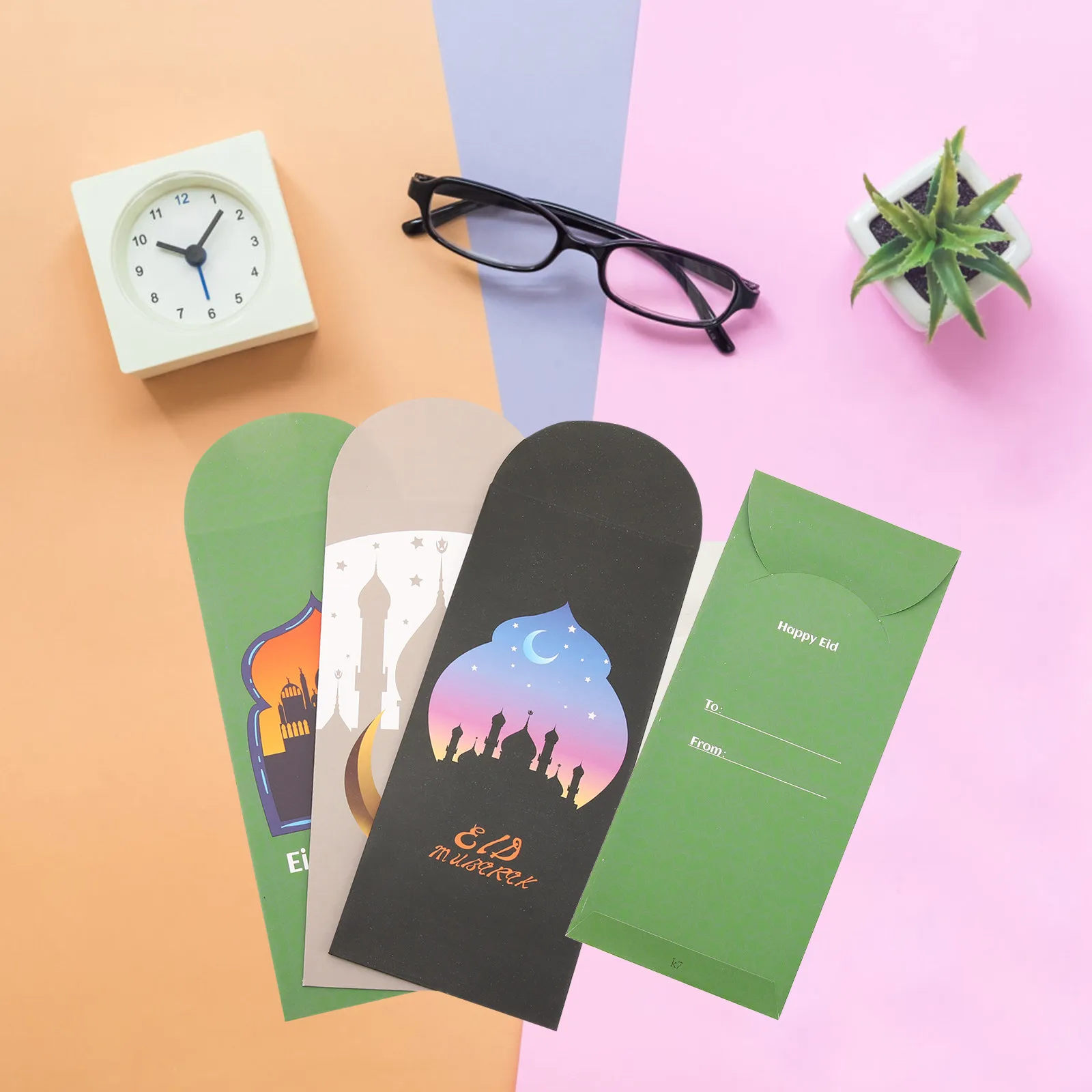 

18Pcs Eid Mubarak Envelopes Ramadan Paper Gift Cash Holder Party Cards Ramadan Celebration Money Envelopes Letter Envelope