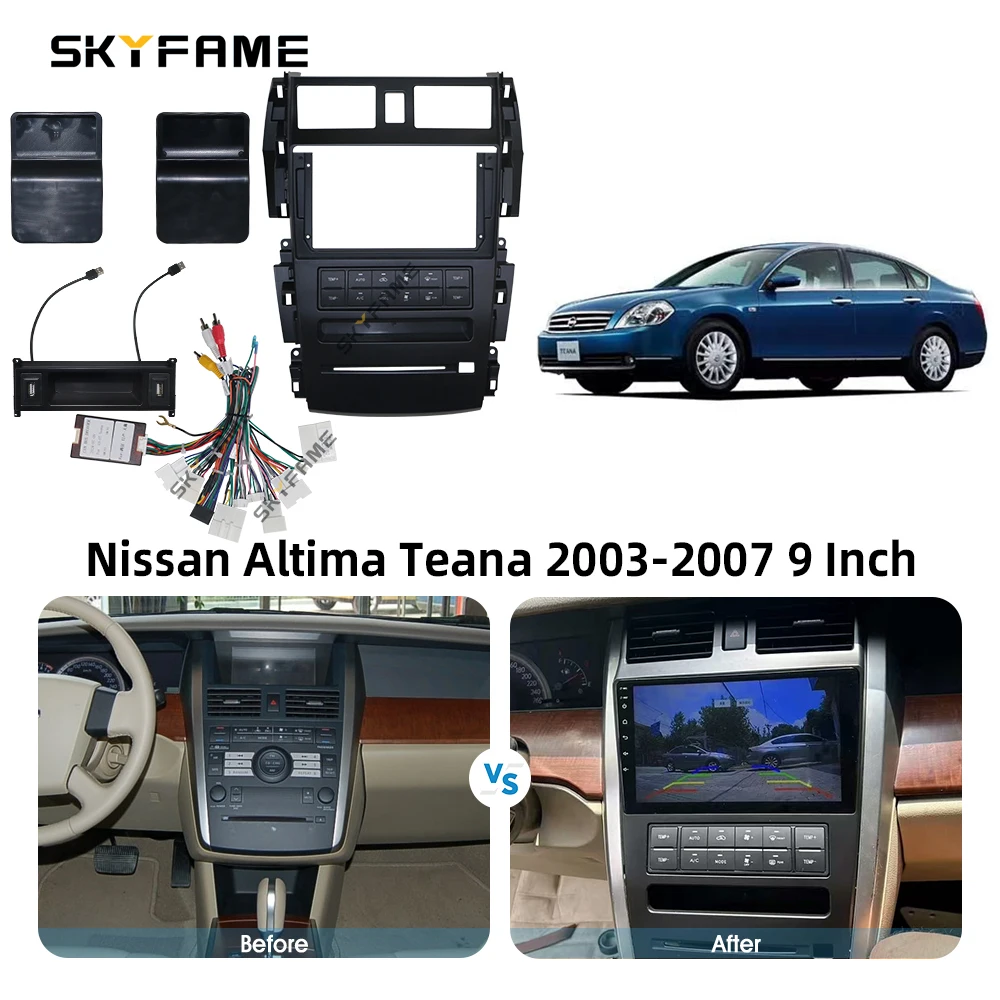SKYFAME автомобильная рамка, адаптер для фасции Canbus Box, декодер Android радиоприемника, комплект панели для Nissan Teana J31 Cefiro Samsung SM7