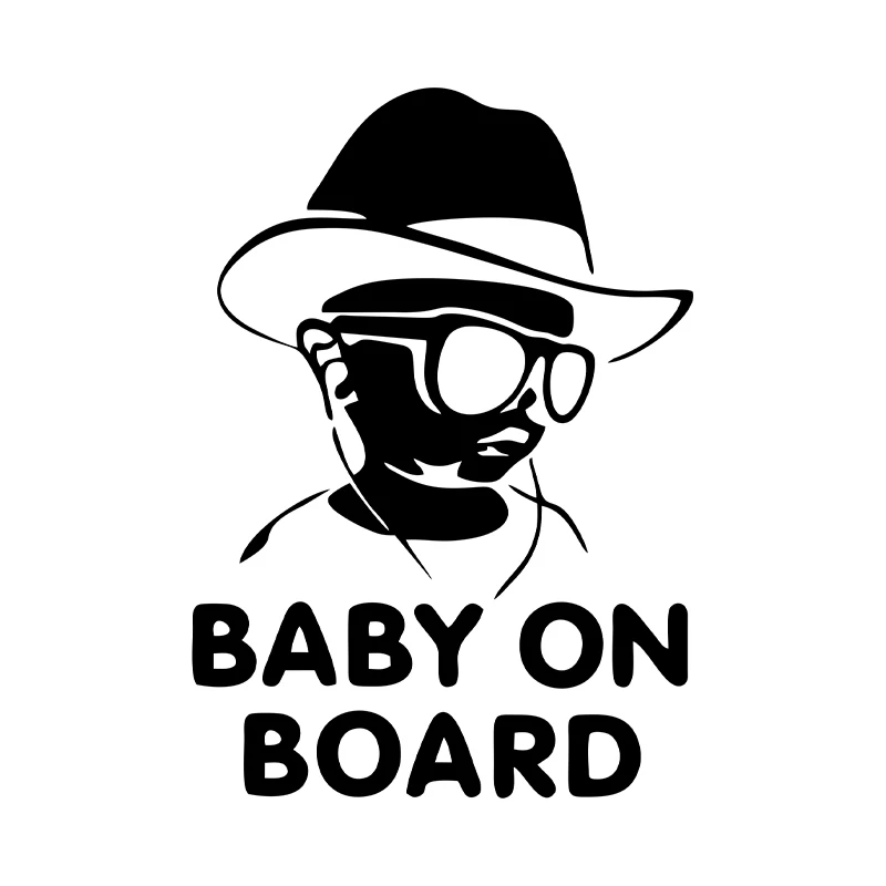 G081 Baby On Board Sunglasses Design Reflective Car Decal Drop Shipping Available For Vehicle Styling