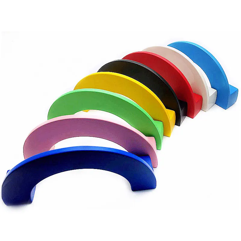 Semi-circle Cabinet Handles Bedroom Wardrobe Pulls Colorful Furniture Handle for Children\'s Room Modern Kitchen Accessories
