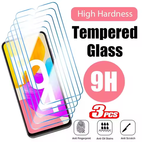 3Pcs Protective Glass For Samsung A02 A12 A22 A32 A42 A52 A72 F02S F12 F41 F52 F62 Tempered Glass M02 M12 M32 M42 M62 Film