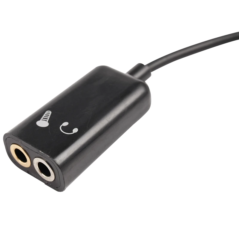 3.5Mm Stereo Audio Splitter Male To Headphone Headset + Microphone Adapter Couples Turn Wiring Harness Connector