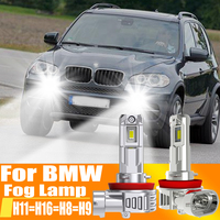 2x H11 H8 H16 H9 Led Fog Lights Headlight Canbus Car Bulb 6000K White Diode Driving Running Lamp 12v 55w For BMW X3 F25 E83 F30