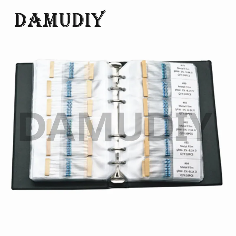1/4W Metal Film Resistor Kit 1% 122 130 140 158 values each 10pcs 0.25W Resistance Assorted Pack Sample Book