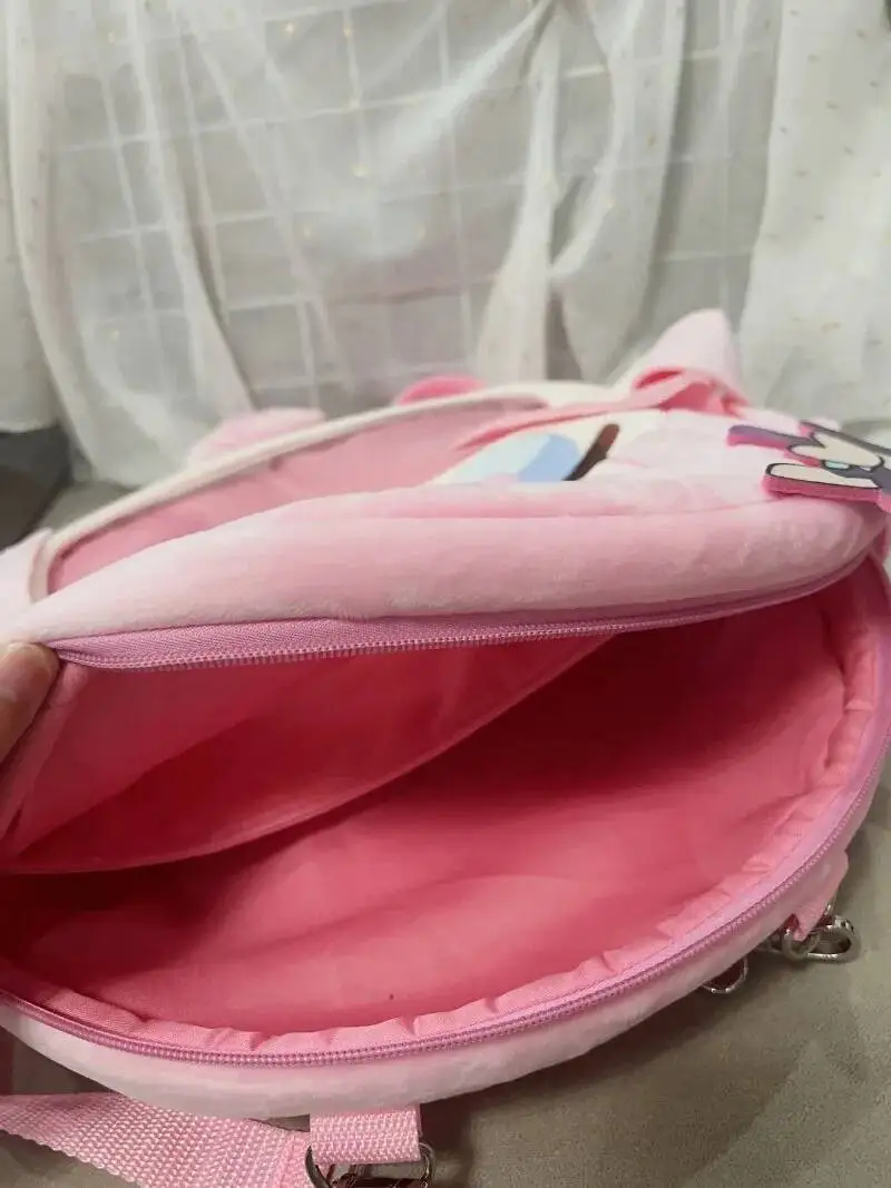 لعبة هونكاي إمباكت 3 كوسبلاي إليسيا شفافة في الحرم الجامعي للطلاب بسحاب كرتوني حقيبة ظهر حقيبة كتف