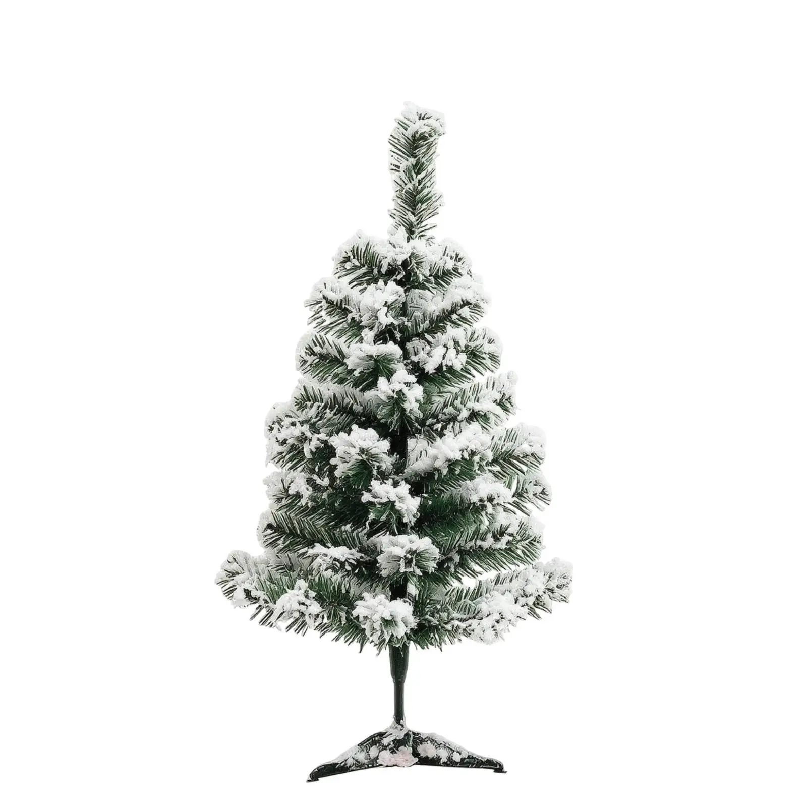 Snowy Mini Christmas Tree Festive Tabletop Ornament Realistic Foliage Sturdy Support for Seasonal Home Display