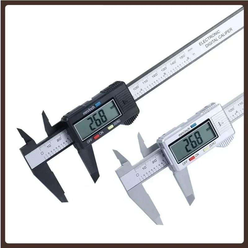 

Digital Vernier Calipers Measure 150mm 6inch LCD Electronic Carbon Fiber Gauge Height Measuring Instruments Micrometer