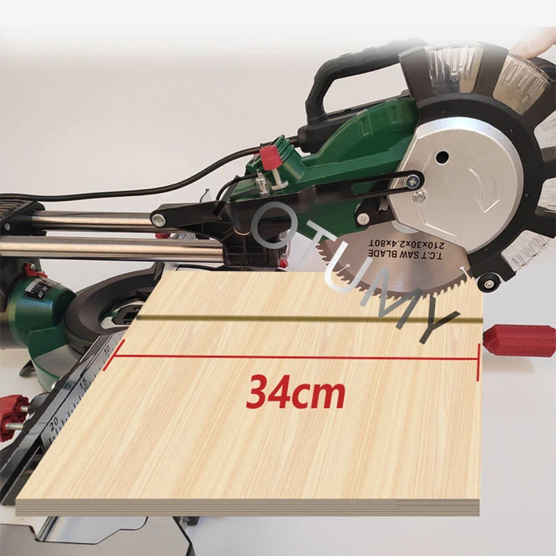 Scie électrique en alliage d'aluminium, 220V, 2300W, machine de découpe de 8 pouces, type push-pull 45 °, scie à onglets, travail du calcul