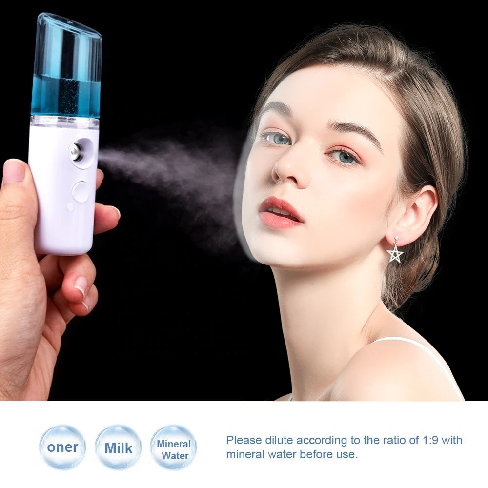 

Beauty Hydration Device Nano Facial Steamer Mist Spray Pores Water Moisturizing Hydrating Face Sprayer USB Rechargeable