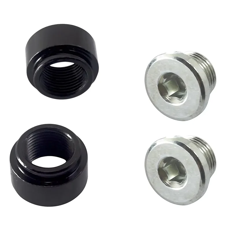 

YUNTANMT M18-1.5 Stepped Mild Steel Weld Fitting Bung and Plug Kit with Surface Blackening for Exhaust Pipe(2 Pairs)