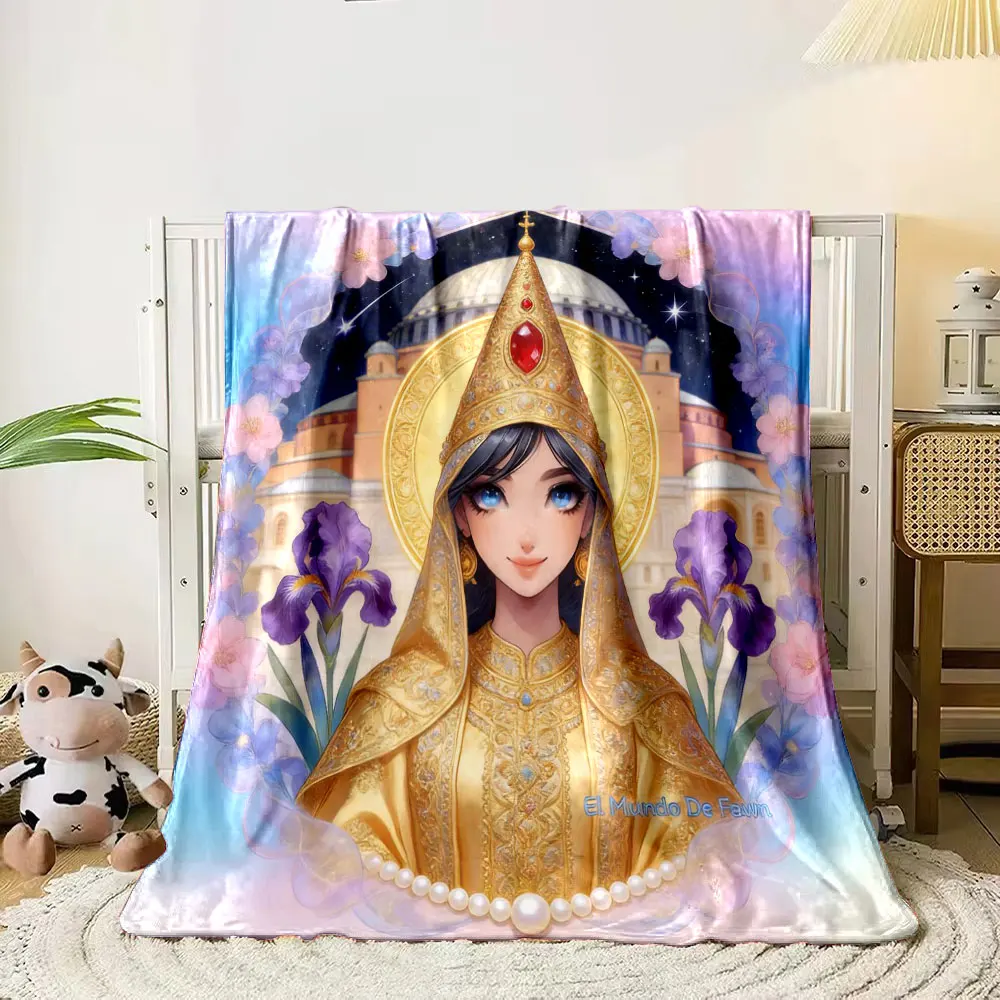 1PC Princess Cartoons From Different Countries Blanket Soft and Warm Home Travel Blanket Adult and Child Blanket Luxury Gifts