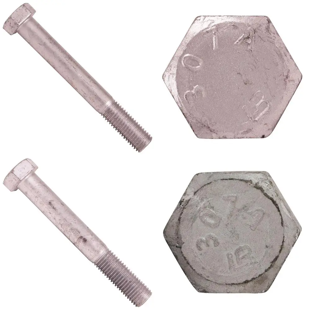 

Grade A Hex Bolts 3/4-10 x 6 Inches, 25-Pack, Hot Dip Galvanized, Heavy Duty Fasteners for Construction