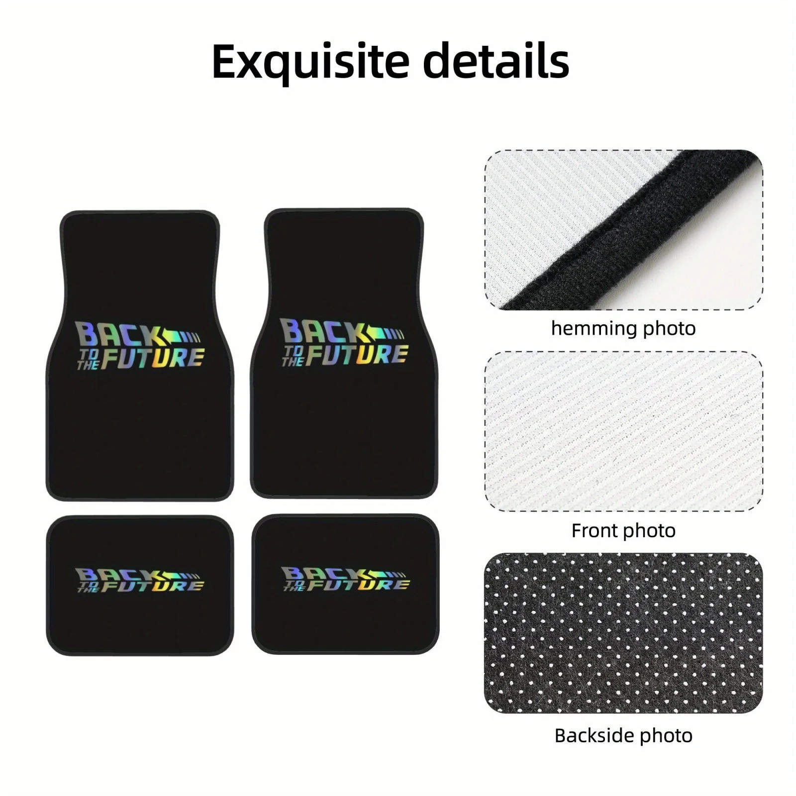 4 SUV Mats With Alphabet Theme Elements, Suitable For Front And Rear Seats Of All Vehicles, Fashionable And Durable Accessori