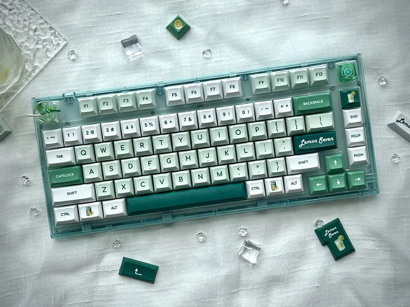 143 Keys Lemon Seven Keycaps KCA Profile PBT Dye Sublimation Keycap For Cherry MX Switch Mechanical Keyboard