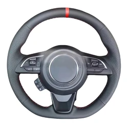 Custom Hand Stitched Microfibre Leather Car Steering Wheel Cover For Suzuki Jimny Sierra Swift Sport Teszt Baleno 2018-2022