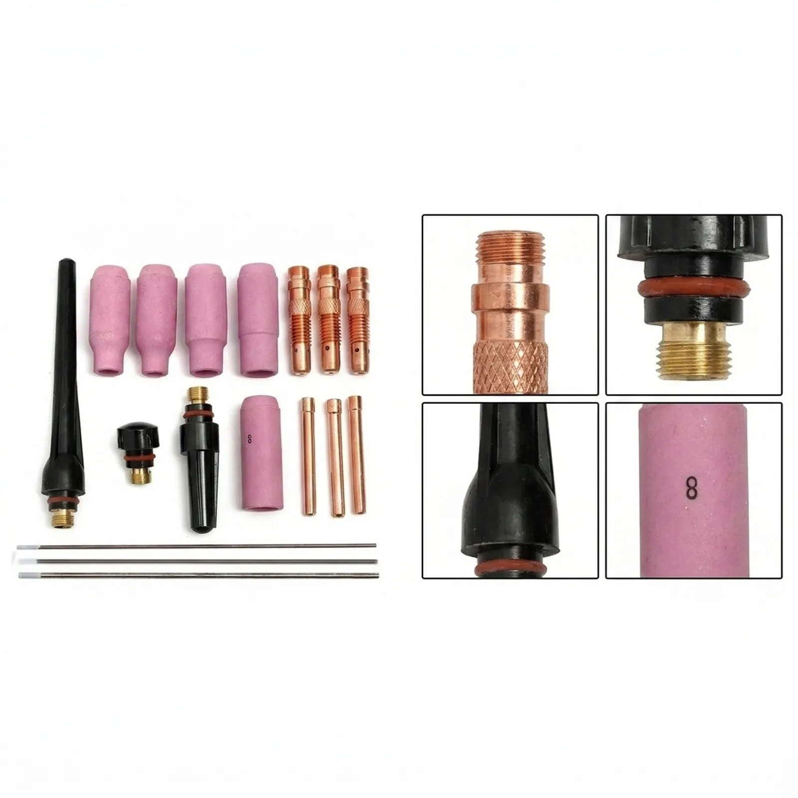 Torches Collet For Water-cooled Torches Lanthanide 17 Pcs/Set For Air-cooled Torches And Practical Torches Collet