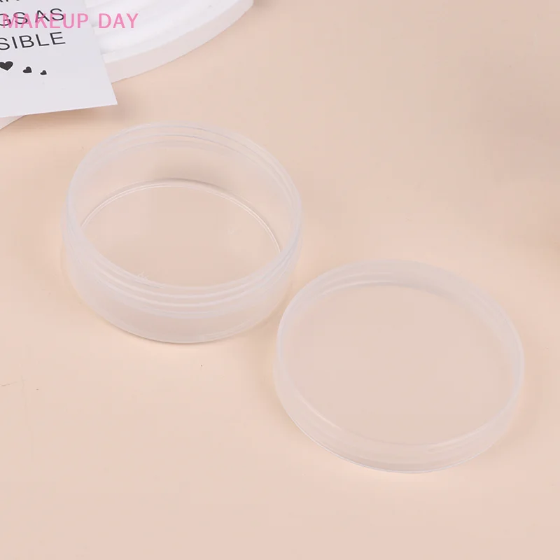 Caixa Circular Transparente com Tampa, Cosméticos Puff Caixa De Armazenamento, Beleza, Face Care Tool, Maquiagem Case, Acessórios de Viagem Container