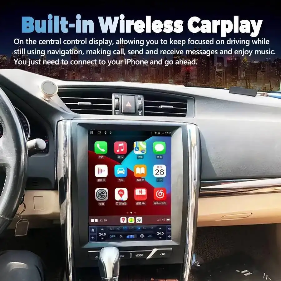 Reproductor de vídeo Multimedia para coche TOYOTA REIZ 2012-2025 BT Navi Carplay 12,1 pulgadas incorporado 360 estéreo DVD Android 14 GPS 4G pantalla