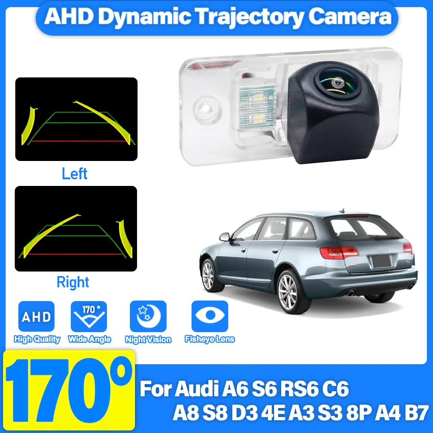 Vehicle Rear View Camera For Audi A6 S6 RS6 C6 2005~2009 A8 S8 D3 4E 2002~2009 A3 S3 8P 2003-2009 A4 B7 2004~2007 Car Monitor