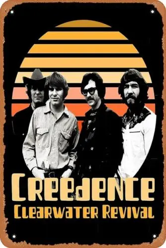 Creedence Clearwater Revival Poster Vintage Metall-Blechschild Heimdekoration Wandkunst-Aluminium