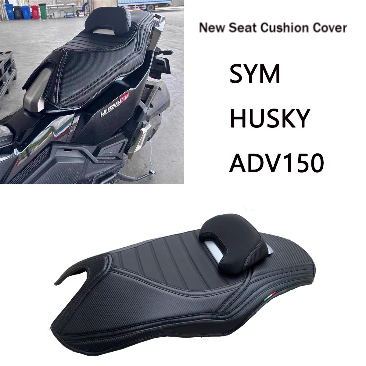 New Custom Cushion Soft Seat Cover Thickening and softening Lumbar support FOR SYM HUSKY ADV150 ADV 150