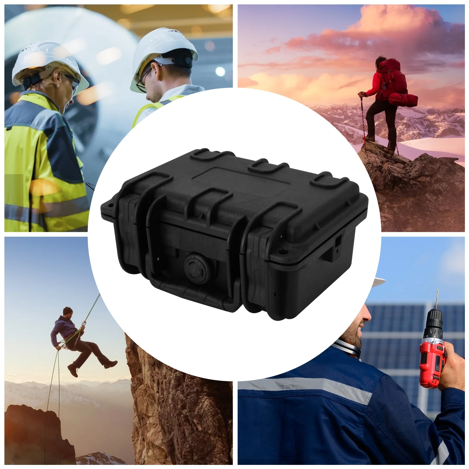 1.8L Black Protective Dry Box Case, Equipment Safety Case, Waterproof Dry Box