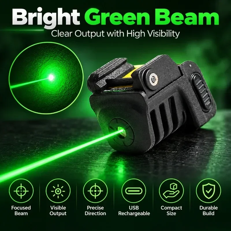 Outdoor 20mm Mount Green Light Unit Adjustable Mini USB Direct Charge Anti Vibration Set