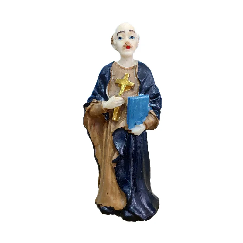 Microscopic Statue of The Jesus Religious Decor Sand Table Decoration Scenery Layout Landscape Catholic Figurine