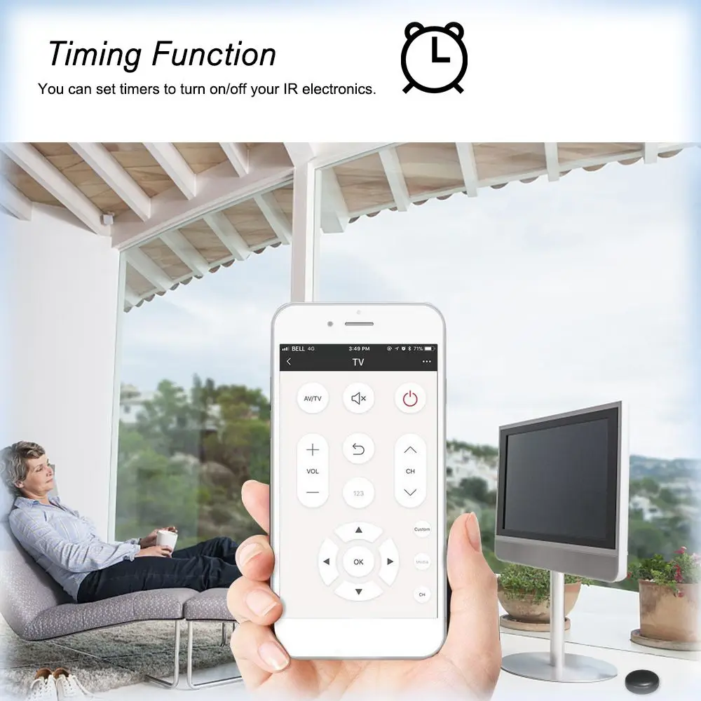 Control remoto inteligente infrarrojo inalámbrico para TV, WIFI, Tuya, DVD, AUD, CA, Universal, IR, funciona con Alexa y Google Home