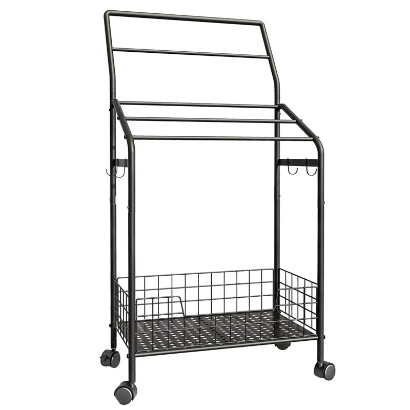 

Amazon bathroom rack floor-to-ceiling towel rack bathrobe clothing storage rack hanger cross-border supply