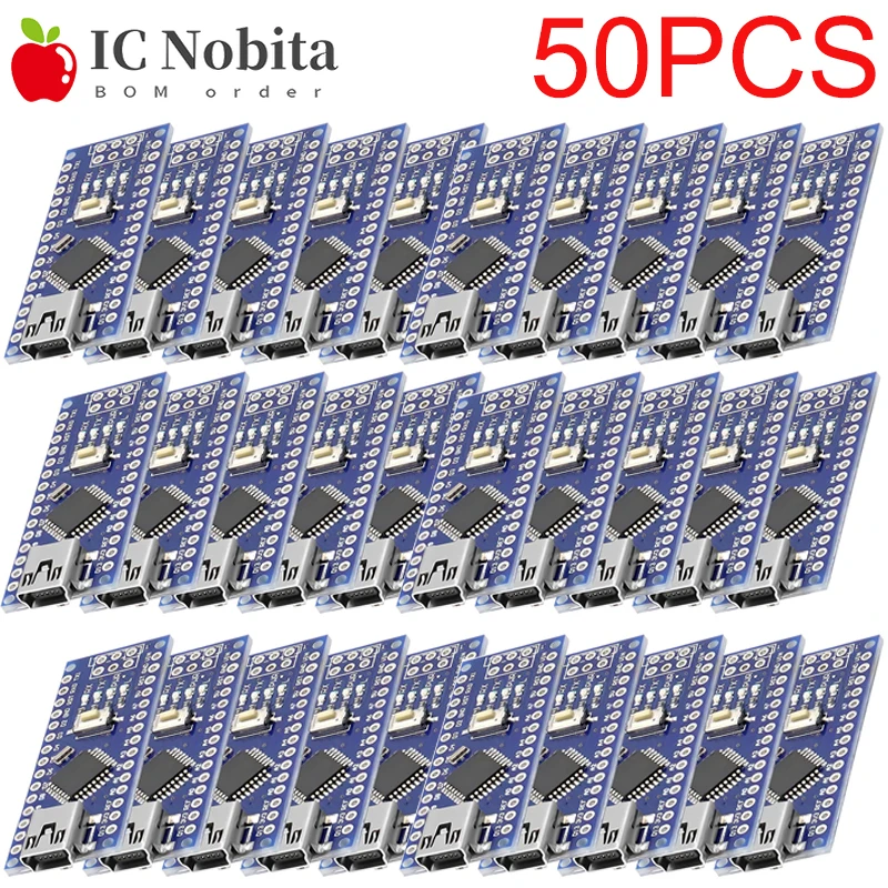 50PCS Nano V3.0 Microcontroller Board for Arduino with CH340 USB Driver, 16Mhz ATmega328P, for  Arduino