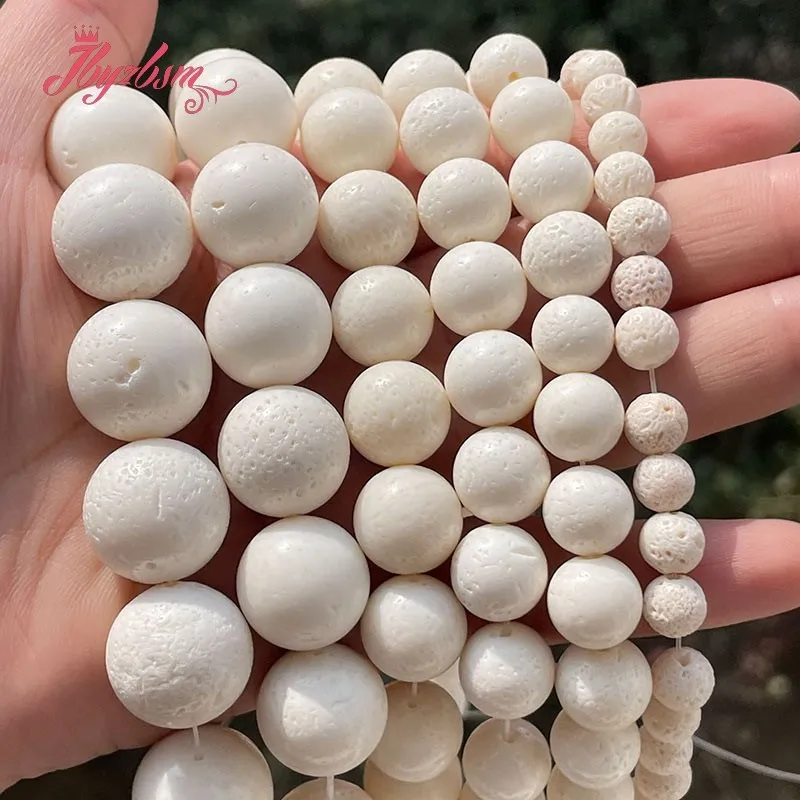 

Natural Sponge Coral Round Stone Beads Loose Spacer Strand 15 Inch For DIY Necklace Bracelet Jewelry Making 8/12/16/18mm