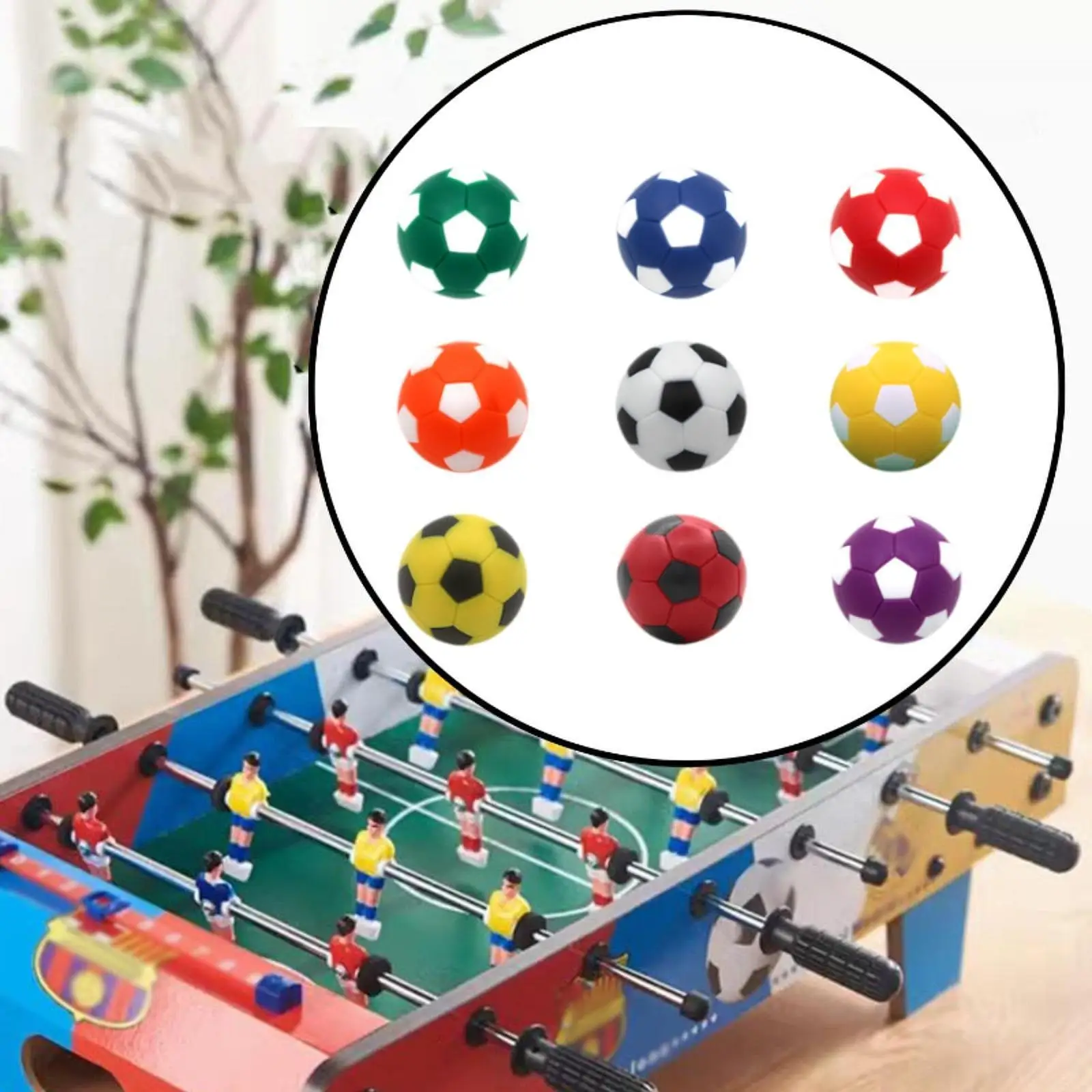 9 Pieces Foosball Table Balls 36 mm Small Table Soccer Balls Table Football Balls for Family Party Indoor Home Accessories