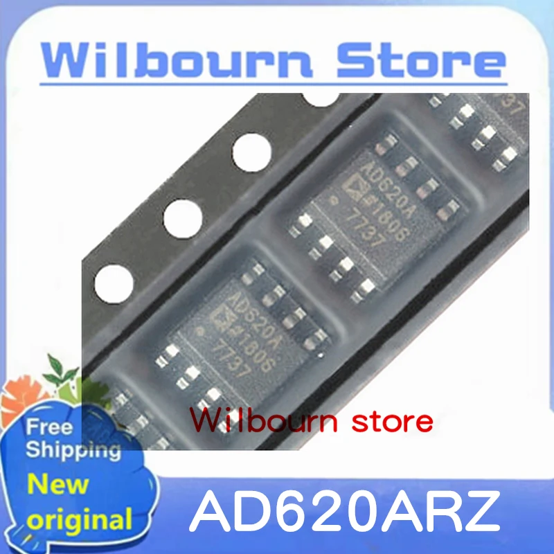 10PCS~50PCS/LOT 100% new AD620ARZ AD620AR AD620A AD620ARZ-REEL7 SOP8 Instrument amplifier chip