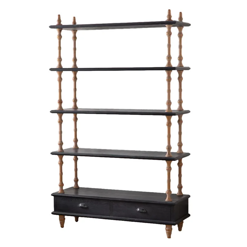 Modern storage five-layer frame living room display cabinet with drawer simple layer frame flower stand hotel decorative cabinet