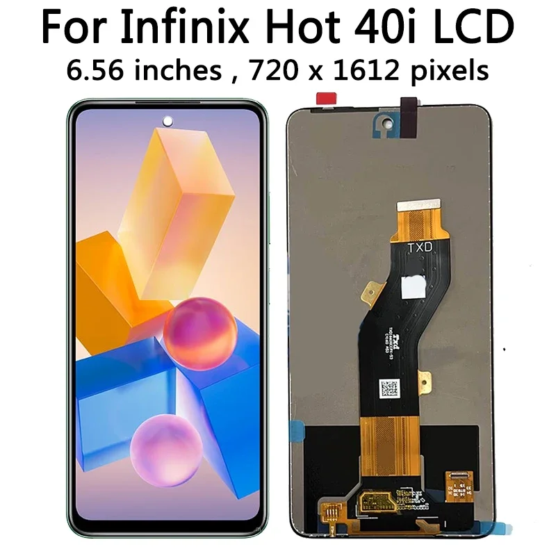 100% Test For Infinix Hot 40 X6836 LCD Display Screen Touch Panel Digitizer For Infinix Hot 40i X6528B Display Replacement