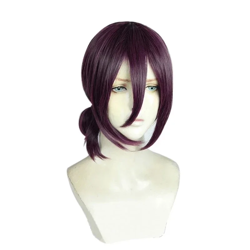 Reze Chainsaw Man Ponytail Hair, Anime Cosplay Wig, Plis Play, Violet, Marron, Costume d'Halloween, Carnaval, ix