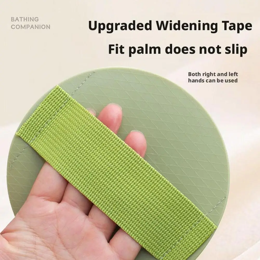 1 個角質除去シリコーンブラシクレンザーノースリップハンドルボディスクラバークリーンツールバス黒ブラシマッサージスキン