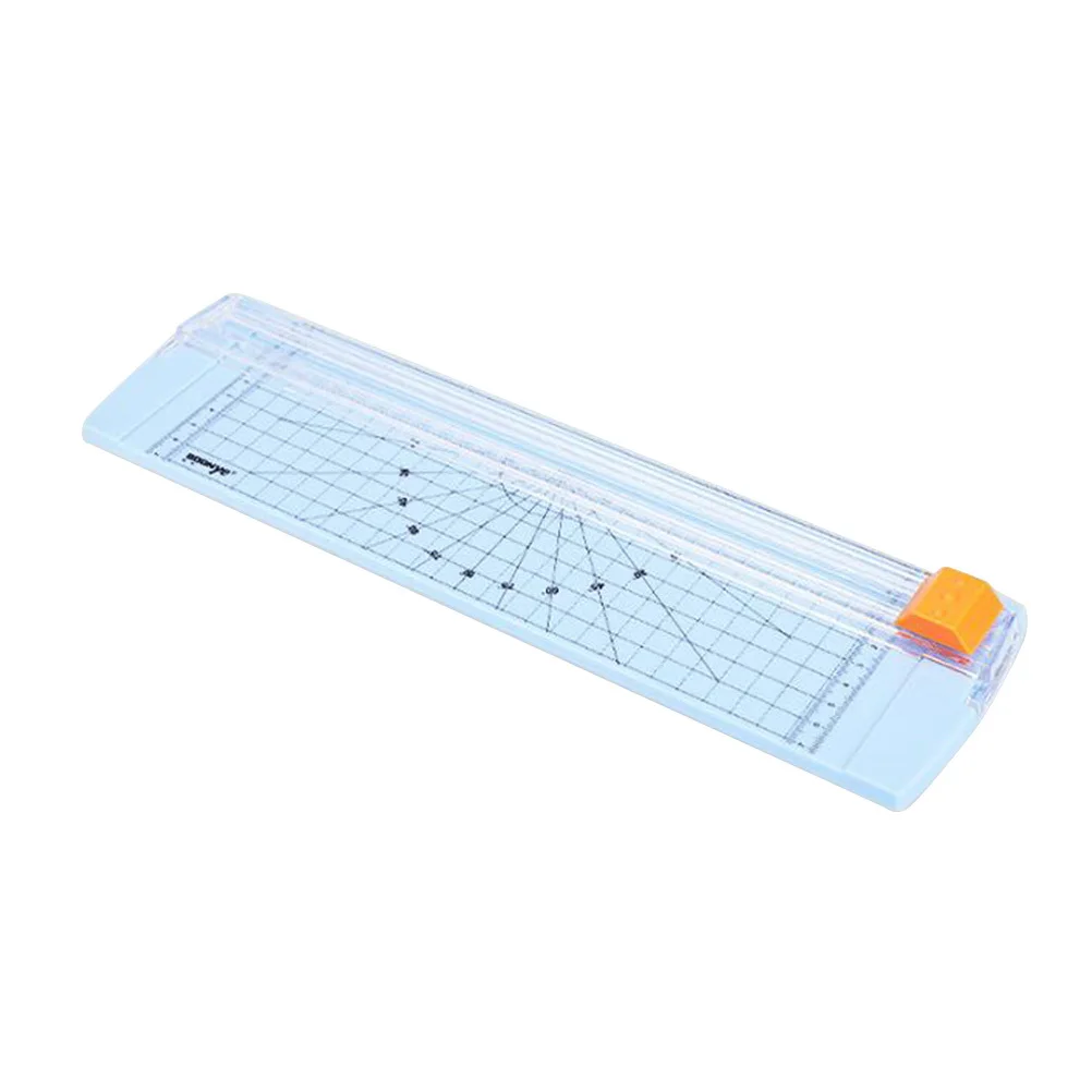 Mini Plastic Paper Cutter A4 Manual Sliding Linear Photo Cutter Clear Scale Moving Hob Design Multi Angle
