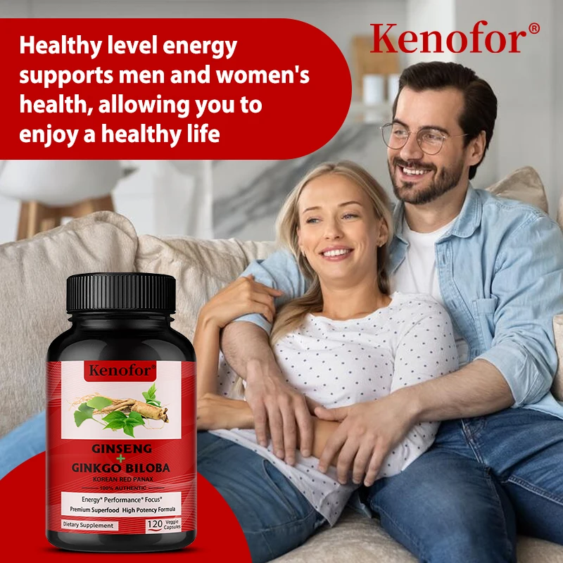 Ginkgo Biloba 1000mg Capsules - With Vitamin B & Zinc, Brain Health & Memory Support, Gluten-Free Non-GMO Vegan Supplement