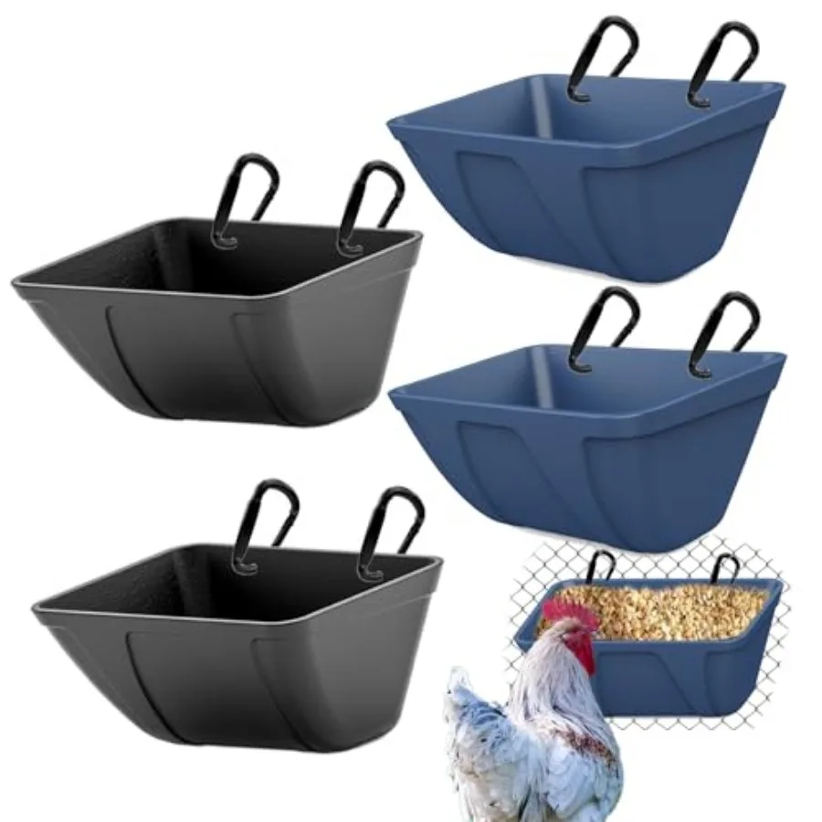 

Hanging Chicken Feeder Trough for Goat Sheep Deer Poultry Duck Chicken Fence Feeder Livestock Feeding Container Goats Supplies