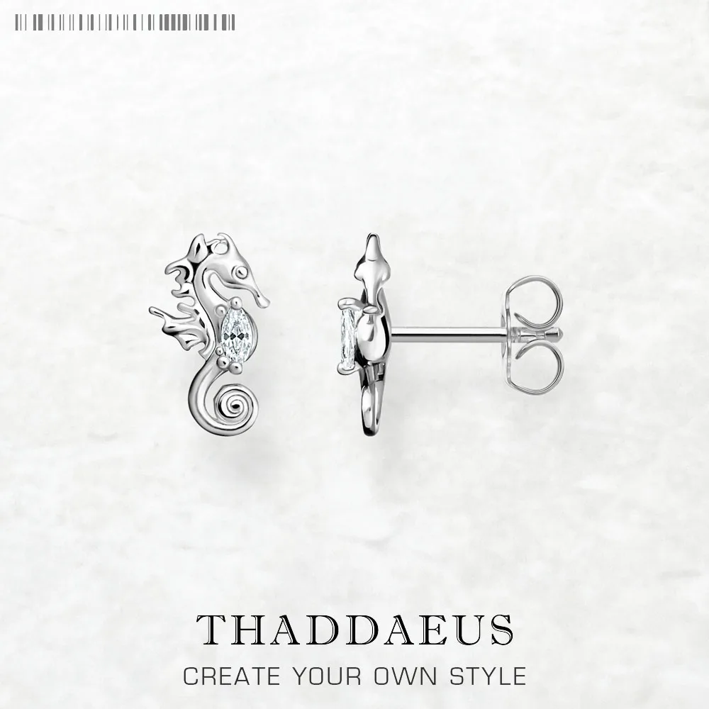 

Sea Hourse Earrring Ear Stud Peace Brand New Europe Fine Jewerly For Women Classic Gift In 925 Sterling Silver