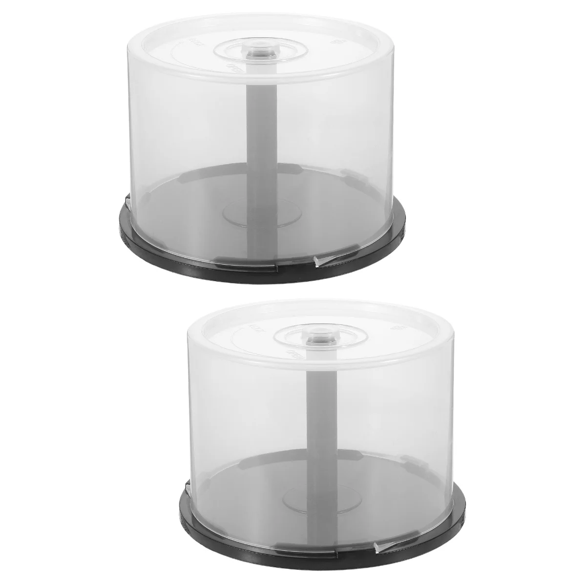 

Set of 2 CD Empty Bucket Dvd Storage Case Movie Disc Holder Bin Disk Wallet Station Organizer Plastic Container Travel