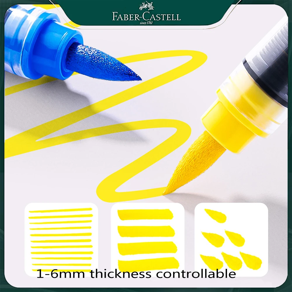 24/36/48/60/80/120 цветов/набор, Германия, цветные маркеры Faber-Castell, прямая жидкая акварельная ручка, товары для рукоделия, школьные канцелярские принадлежности