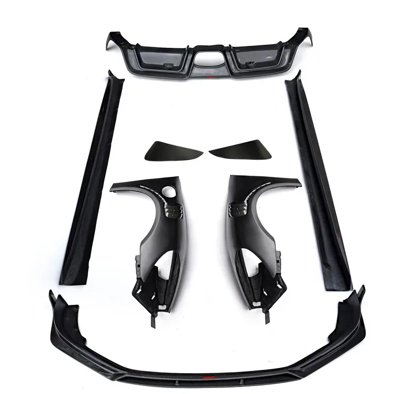

Hot Sell Carbon Fiber Body Kit for Boxster Cayman 718 Front Lip Rear Diffuser Side Skirts for 718 Facelift